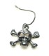 Zwarte (gun black) doodshoofd (skull) oorbellen