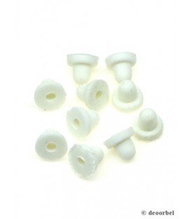 Oorclip rubbertjes (10 x 5 mm)