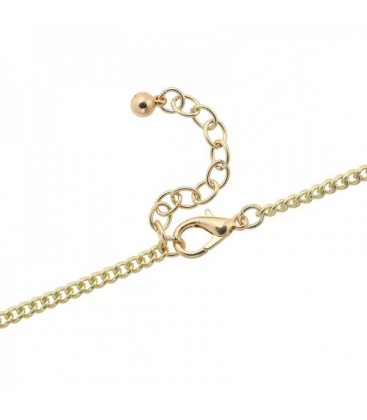 Bruin,groene halsketting met ronde stenen