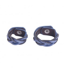 Blauwe sjaal riempjes, scarvelets