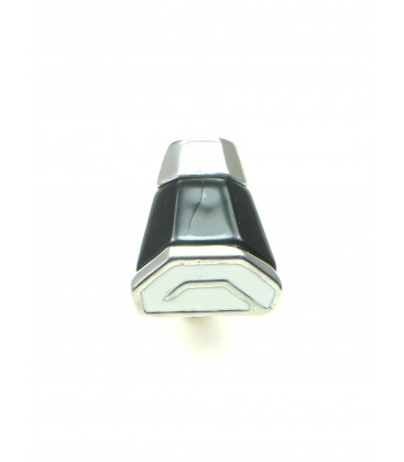 Mooie zwart met witte clip oorbellen