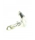 Mooie zwart met witte clip oorbellen
