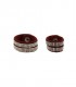 Donkerrode scarvelets met studs en heldere strass steentjes