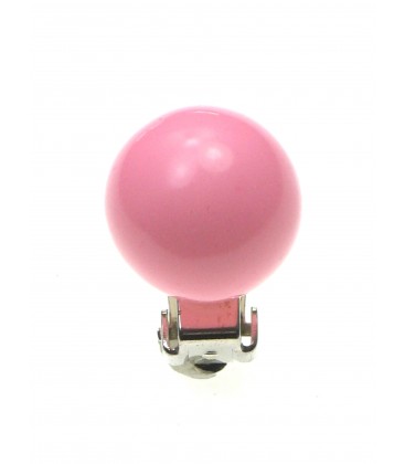 Roze parel clipoorbellen (1,4 cm)