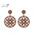 Oorbellen met ronde hanger met strass steentjes