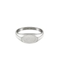 Zilverkleurige ring met gegraveerde zon en maan (16mm)