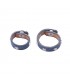 Blauwe sjaal riempjes met metalen sterren ( 2 stuks )