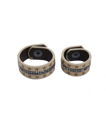 Bruine sjaalriem met bruine strass steentjes, scarvelet.