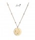 Goudkleurige ketting met ronde bedel met sterrenbeeld vissen