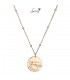 Goudkleurige ketting met ronde bedel met sterrenbeeld stier