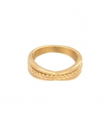 Goudkleurige ring met verdikking (17)