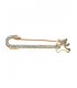 Rosegold sjaalspeld met beertje en heldere strass steentjes