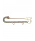 Rosegold sjaalspeld met meisje en heldere strass steentjes. Lengte van de sjaalspeld is circa 5,4 cm. De speld is nikkelvrij.