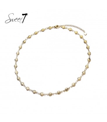 Goudkleurige ketting met ronde bedels