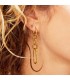Goudkleurige oorhangers van ringen als hanger