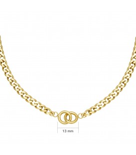 goudkleurige chain ketting met verbonden ringetjes