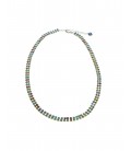 Mooie vrolijk twee strengs strass steentjes halsketting