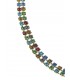 Mooie vrolijk twee strengs strass steentjes halsketting