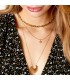 Goudkleurige tweelaagse ketting met een hanger