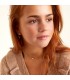 Goudkleurige halsketting met dubbele ketting en bedel met sterretjes