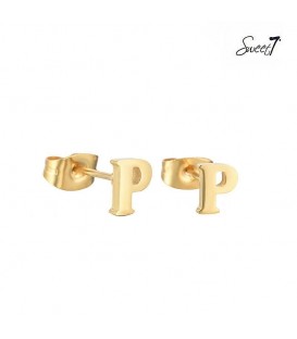 Goudkleurige oorstekers letter P
