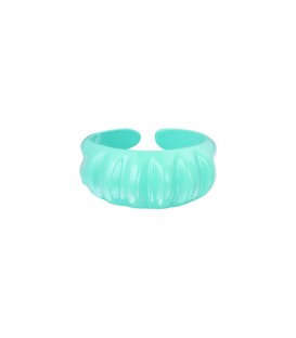 groene candy ring met verticale ribbels
