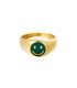 Goudkleurige ring met een groene smiley (16)