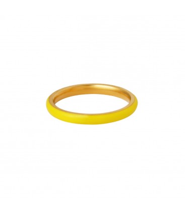 Goudkleurige minimalistische ring met een gele coating (16)
