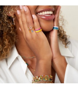 Goudkleurige minimalistische ring met een gele coating (16)