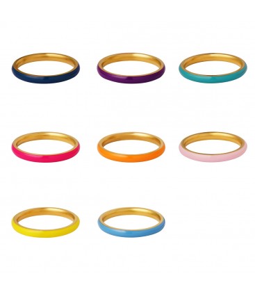 Goudkleurige minimalistische ring met een gele coating (16)