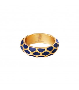 goudkleurige ring met blauw giraf patroon (16)