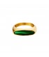 Goudkleurige ring met een groene staaf (17)