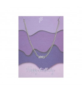 zilverkleurige halsketting geboortejaar 1993
