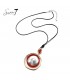 Zwarte lange halsketting met een mooie hanger