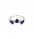 Zilverkleurige ring in vorm van kroon met blauwe stenen (16)