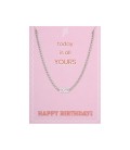 Zilverkleurige halsketting met geboortejaar 1988 en verjaardagskaart