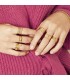 Zilverkleurige ring met drie lagen