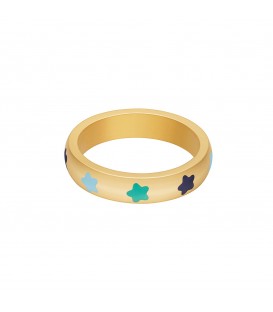 goudkleurige ring met blauwe sterretjes (17)