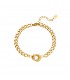goudkleurige chain armband met verbonden ringetjes