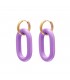 paarse ovale oorbellen met ankerschakel