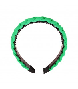 groen gevlochten haarband