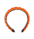 Oranje gevlochten haarband