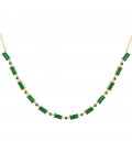 Groene halsketting met zirconia steentjes