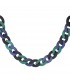 Blauw gekleurde schakel halsketting