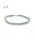 Choker met turquoise glaskralen