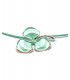 mint groene halsketting met een hanger als een bloem