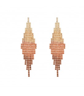 Gekleurde oorhangers met strass steentjes