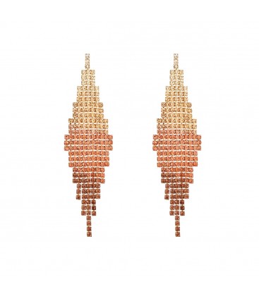 Gekleurde oorhangers met strass steentjes