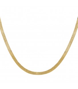 goudkleurige platte halsketting