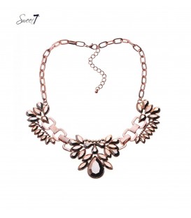 Rosegoudkleurige statement ketting
